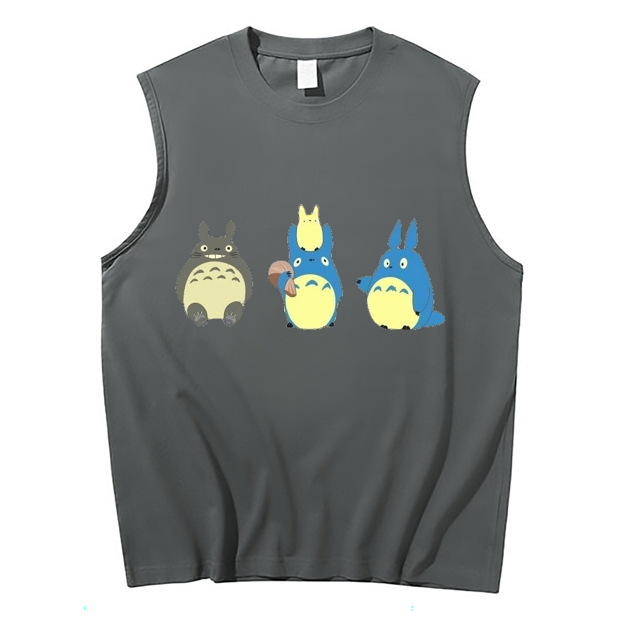 （画像用） となりのトトロ 草壁メイ 草壁サツキ My Neighbor Totoro Satsuki Kusakabe Mei Kusakabe コットン100％タンクトップ（フロントプリント）